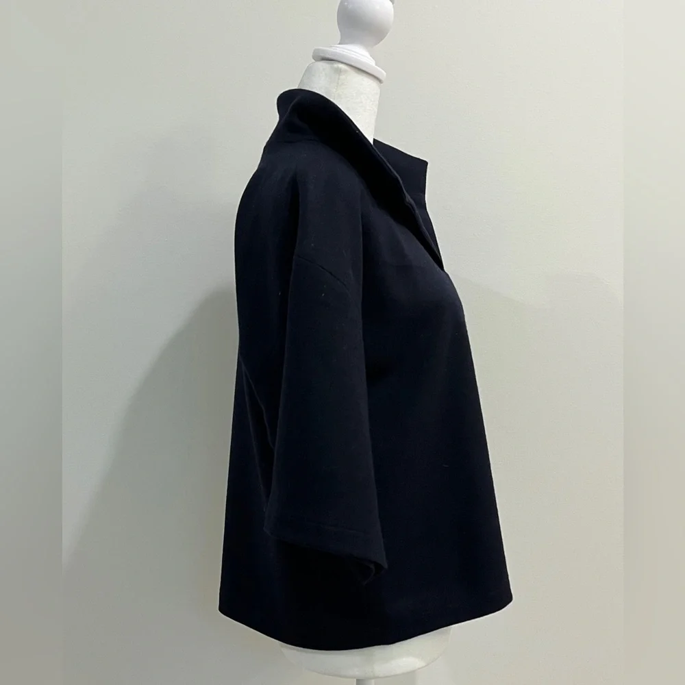 Agnes B. Wool blend Navy Top M - Picture 4 of 13